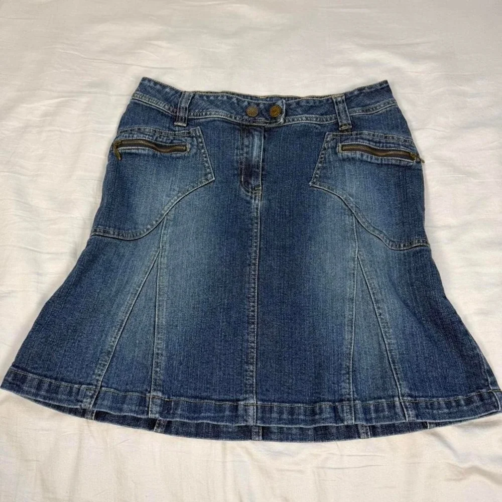 y2k Gitano denim pleated midi skirt - Picture 2 of 5